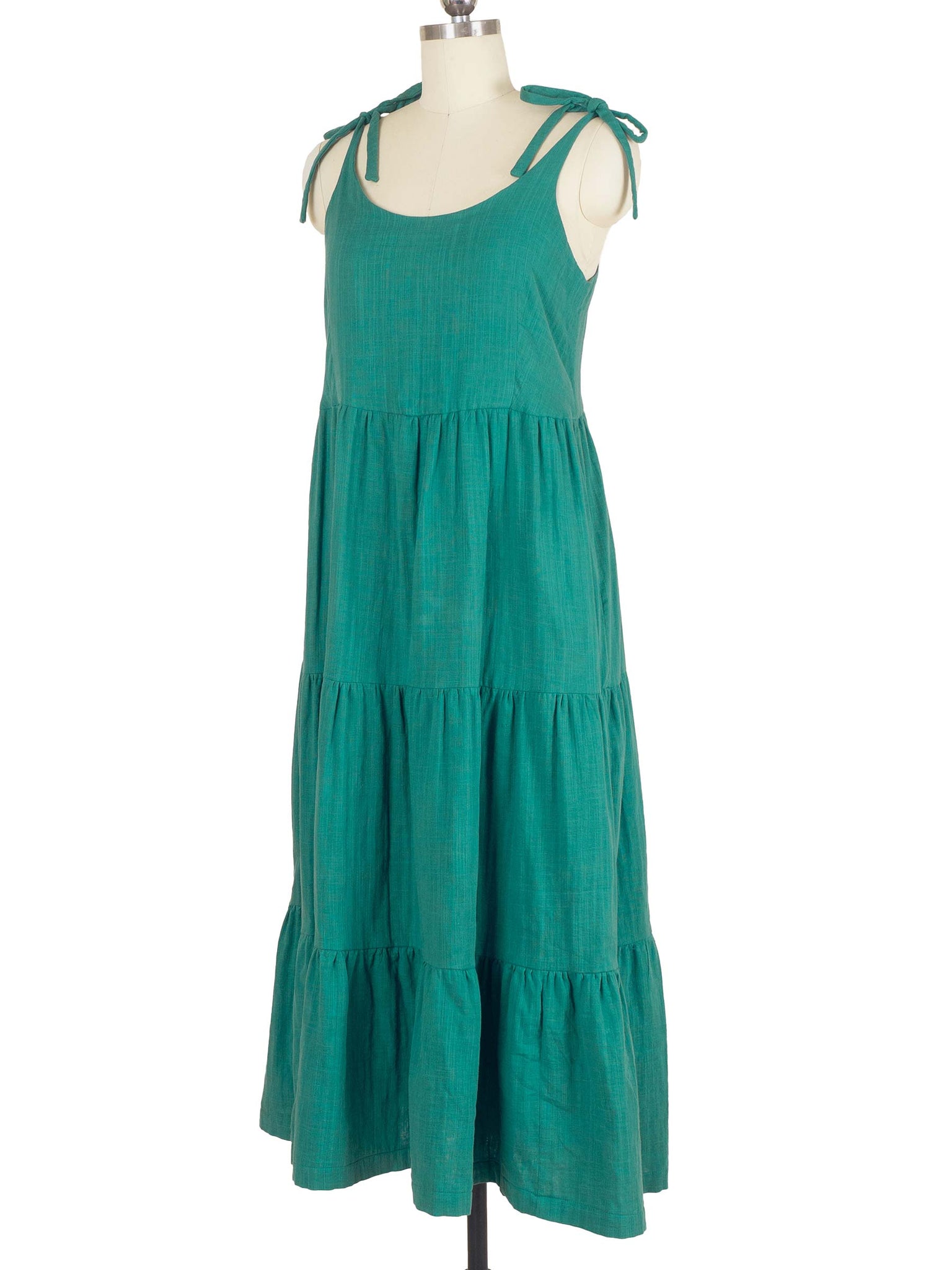 Treehouse Dress | Tiered Tie-Strap Maxi Dress in Japanese Double