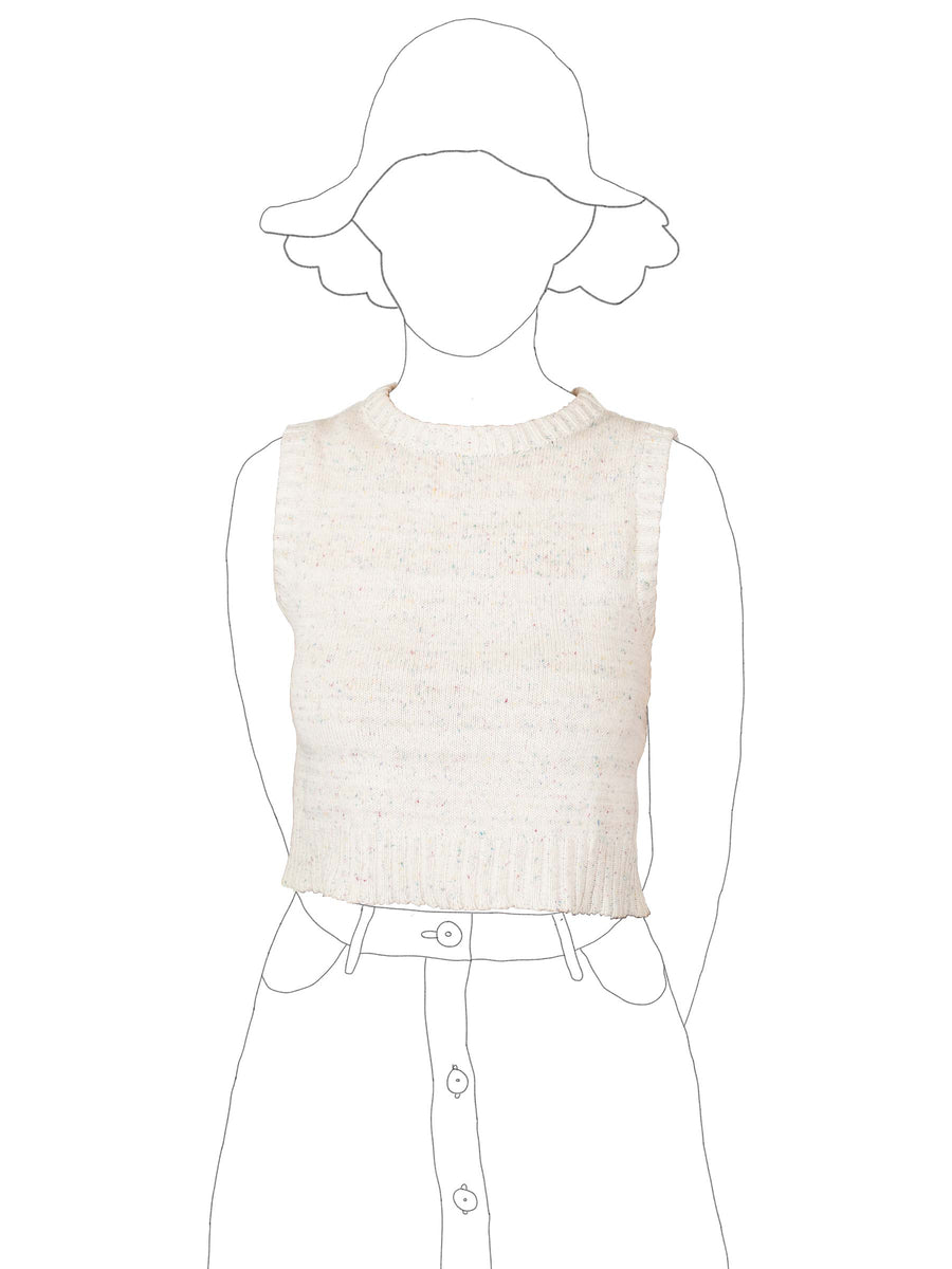 Crocus Vest in Confetti Silk/Cotton