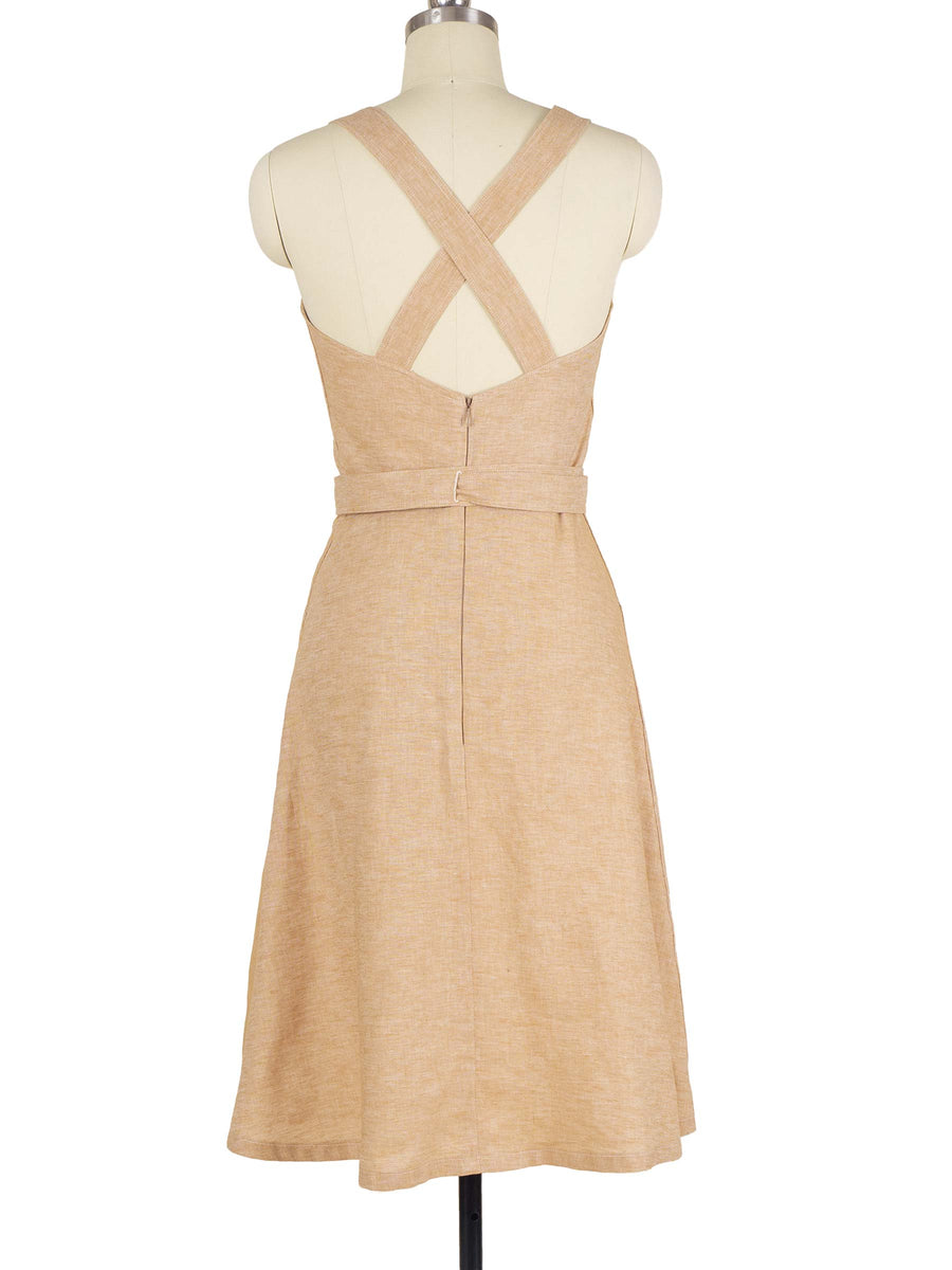 Dory Dress | Vintage-Inspired Apron Dress in Mustard Ramie Linen Twill | Emily Rose Rowe Dory Dress | Vintage-Inspired Apron Dress in Mustard Ramie Linen Twill | Emily Rose Rowe