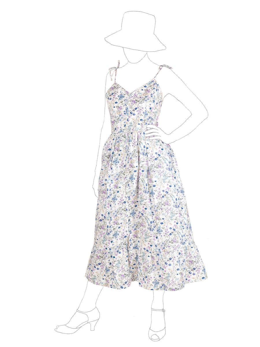 Garden Dress in Cotton Lawn