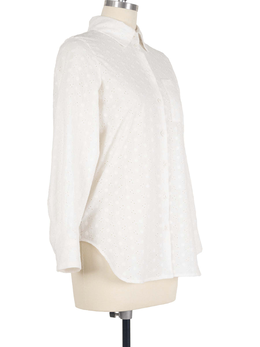 Ivy Shirt in Cotton Eyelet