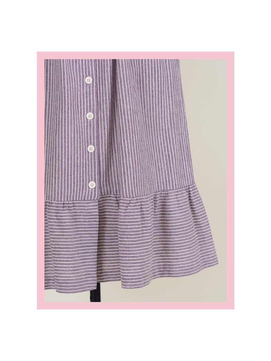 Summer Skirt in Seersucker Stripe